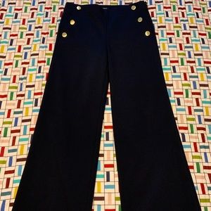 LOFT Navy Blue Wide Leg Sailor Pant